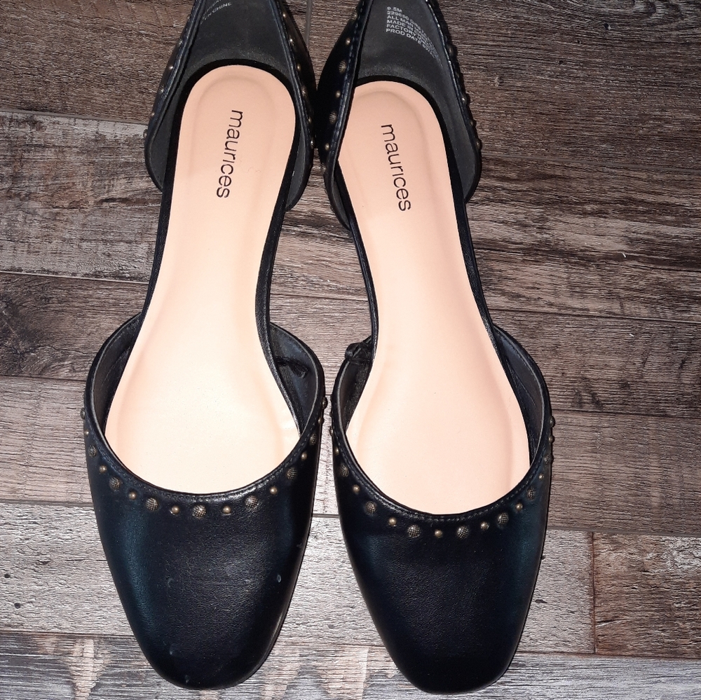 Maurices Black Classic Flats with Rounded Toe Size 9.5 Excellent Used Condition
